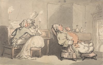 Comforts of Bath - The Music Master by Thomas Rowlandson